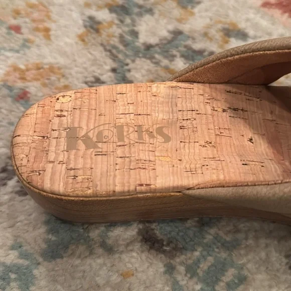Korks Faithe Platform Sandals with Suede Straps and Cork Sole - Picture 4 of 12